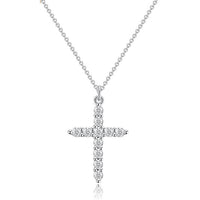 Rotating Crown Cross Necklace - 14k Gold Plating