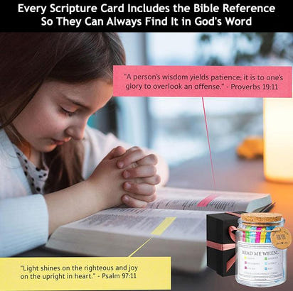 First Communion Gift for Boys & Girls – Verse Jar with 96 Inspirational Cards